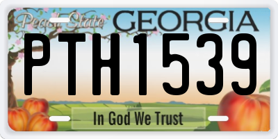 GA license plate PTH1539