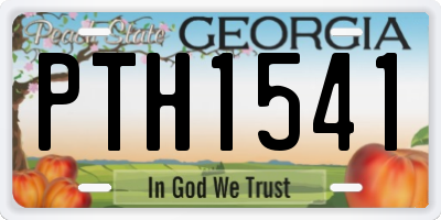 GA license plate PTH1541
