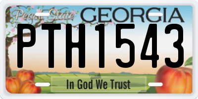 GA license plate PTH1543