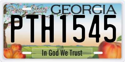 GA license plate PTH1545
