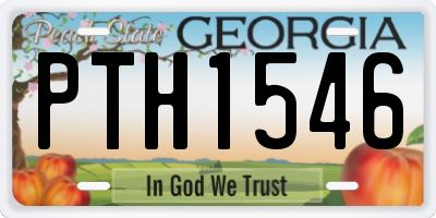 GA license plate PTH1546