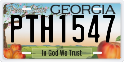 GA license plate PTH1547