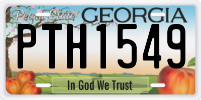 GA license plate PTH1549