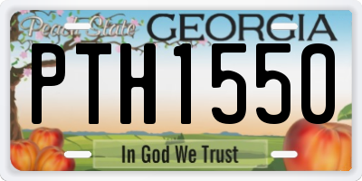 GA license plate PTH1550