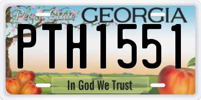 GA license plate PTH1551