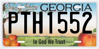 GA license plate PTH1552
