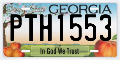 GA license plate PTH1553