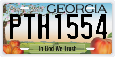 GA license plate PTH1554