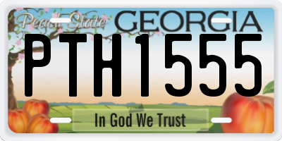GA license plate PTH1555