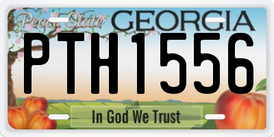GA license plate PTH1556