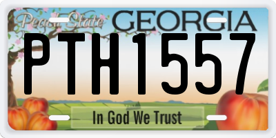 GA license plate PTH1557