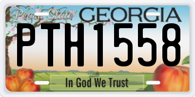GA license plate PTH1558