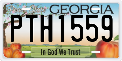GA license plate PTH1559