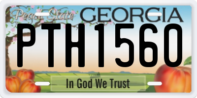 GA license plate PTH1560
