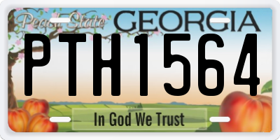 GA license plate PTH1564