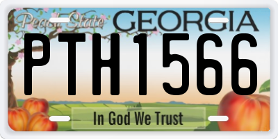 GA license plate PTH1566