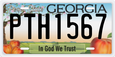 GA license plate PTH1567
