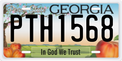 GA license plate PTH1568