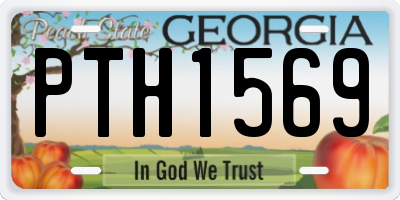GA license plate PTH1569