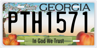 GA license plate PTH1571