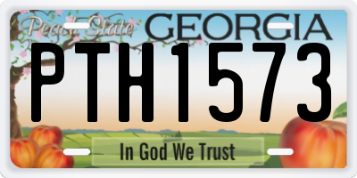GA license plate PTH1573