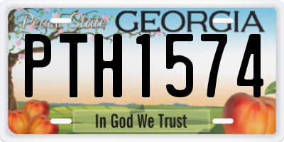 GA license plate PTH1574
