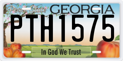 GA license plate PTH1575