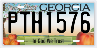 GA license plate PTH1576