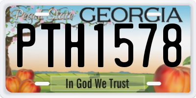 GA license plate PTH1578