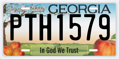 GA license plate PTH1579