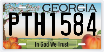 GA license plate PTH1584