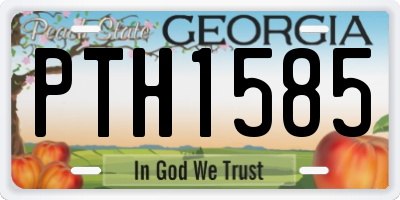 GA license plate PTH1585