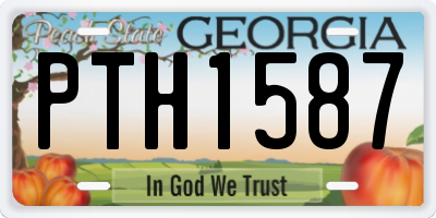 GA license plate PTH1587