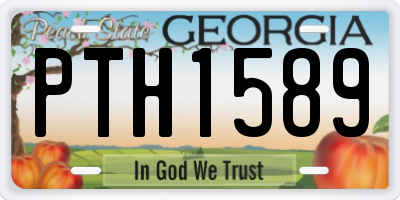 GA license plate PTH1589