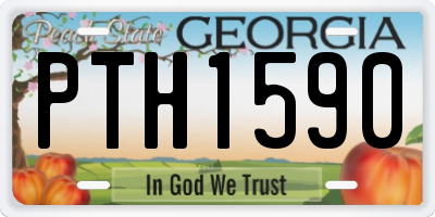 GA license plate PTH1590