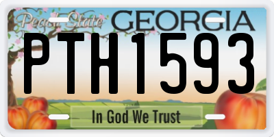 GA license plate PTH1593