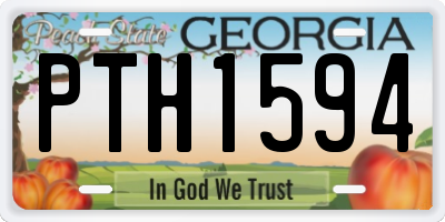 GA license plate PTH1594