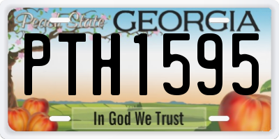 GA license plate PTH1595