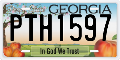 GA license plate PTH1597