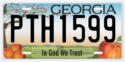 GA license plate PTH1599