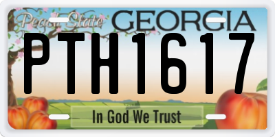 GA license plate PTH1617