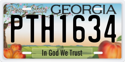 GA license plate PTH1634