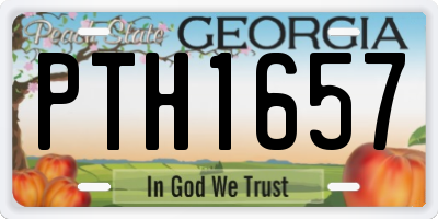 GA license plate PTH1657