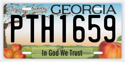GA license plate PTH1659