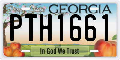 GA license plate PTH1661