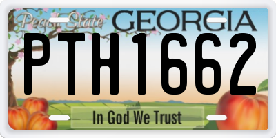 GA license plate PTH1662
