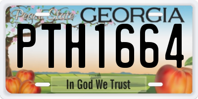 GA license plate PTH1664