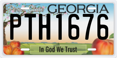 GA license plate PTH1676