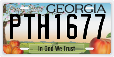 GA license plate PTH1677