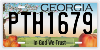 GA license plate PTH1679